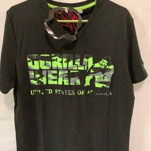Gorilla Wear Sacramento V-Neck Black/Neon Lime